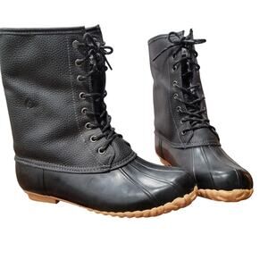 Sporto Delinda Faux Fur Lined Leather Upper Duck Boot EUC Size 11